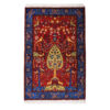 Intricately Hand-Knotted Persian Carpet Isfahan Tribal Wool Derakhti
