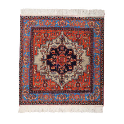 Intricately Hand-Knotted Persian Carpet Isfahan Medallion Wool