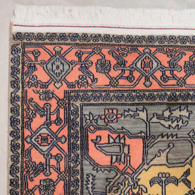 Intricately Hand-Knotted Persian Carpet Isfahan Tribal Wool Hannah