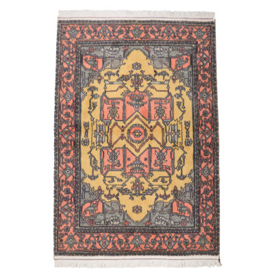 Intricately Hand-Knotted Persian Carpet Isfahan Tribal Wool Hannah