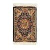 Persian Carpet Hand-Knotted Medallion Tabriz Cotton & Silk Blend Carpet Barsam