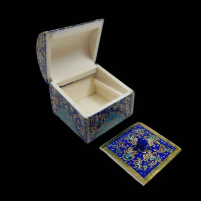 Handcrafted Bone Jewelry Box with Persian-Inspired Eslimi Pattern