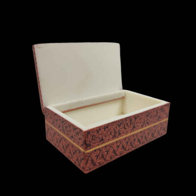 Handcrafted Bone Jewelry Box with Persian-Inspired Motreb Pattern