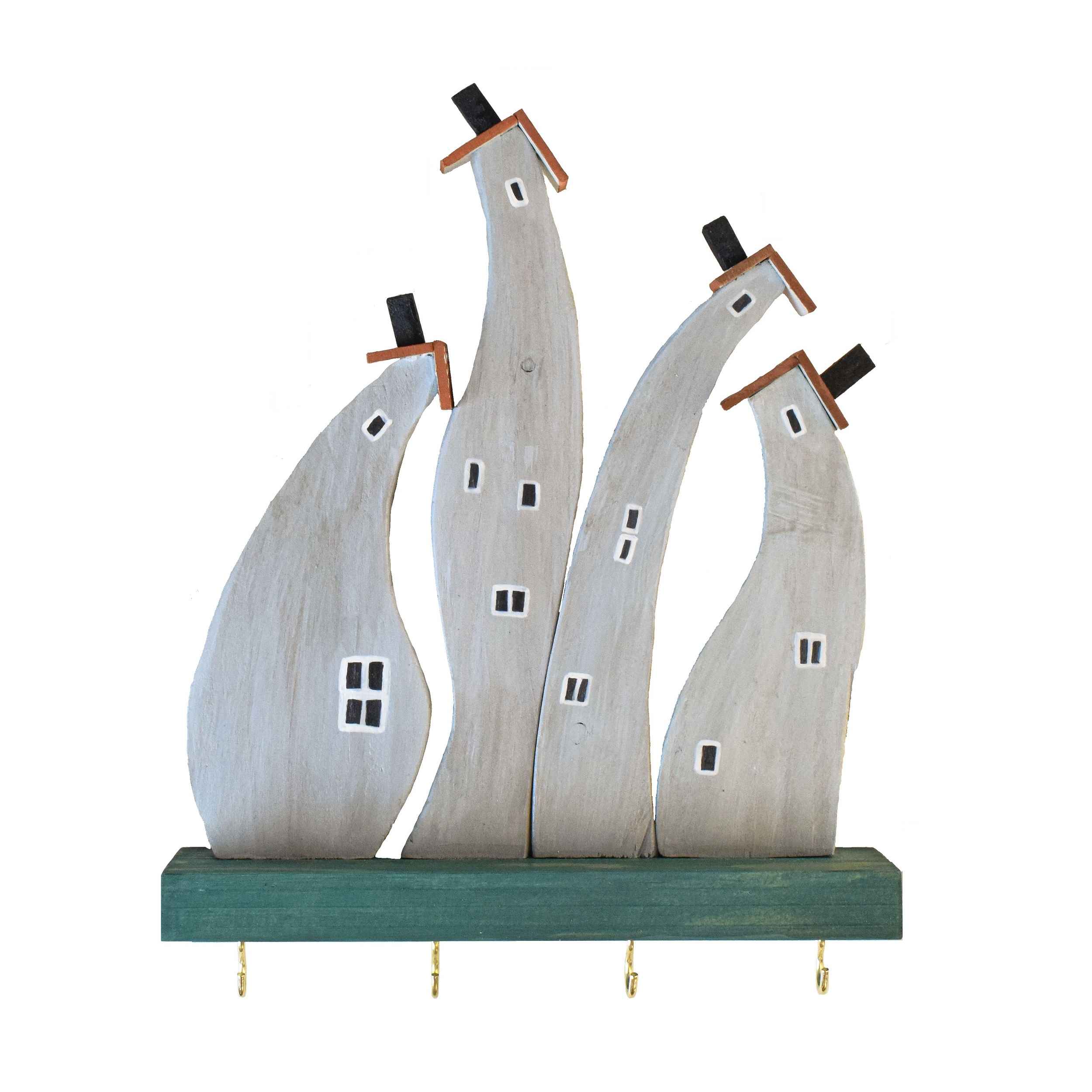 Decorative & Handcrafted Wall Key Holder with Cottage Design
