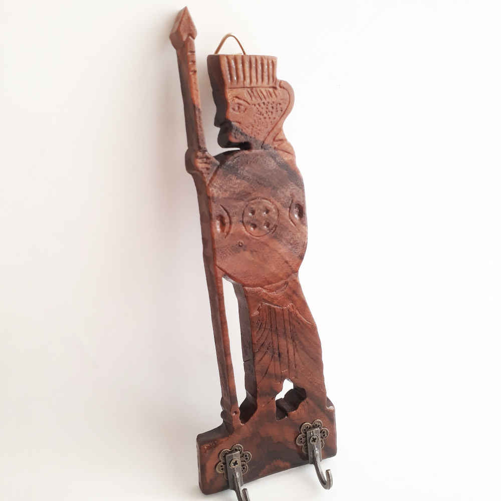 Handcrafted Persian Wooden Wall Key Holder – Hakhamesh