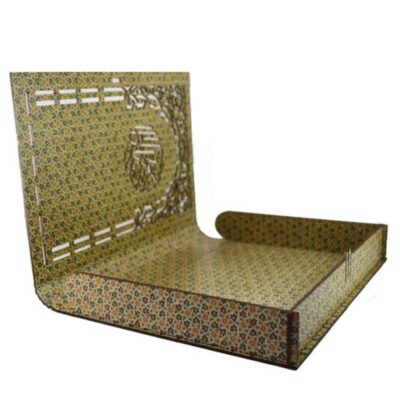 Beautiful Wooden Quran Storage Box – Khatam Enameled Model Mahan
