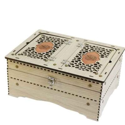 Beautiful Wooden Quran Storage Box – Laser Cut Model Naarin