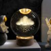 Crystal Ball Lamp Fantasy Night Light Cloud & Rain