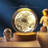 Crystal Ball Lamp Space Night Light Earth
