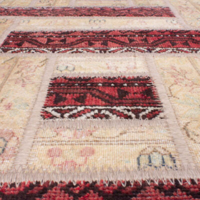 Vintage Persian Hand-Knotted Patchwork Carpet Alborz