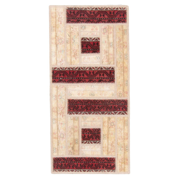 Vintage Persian Hand-Knotted Patchwork Carpet Alborz