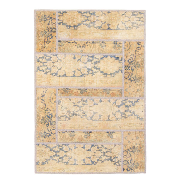 Vintage Persian Hand-Knotted Patchwork Carpet Anita