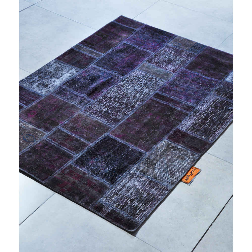 Persian Hand-Knotted Patchwork Carpet Emad