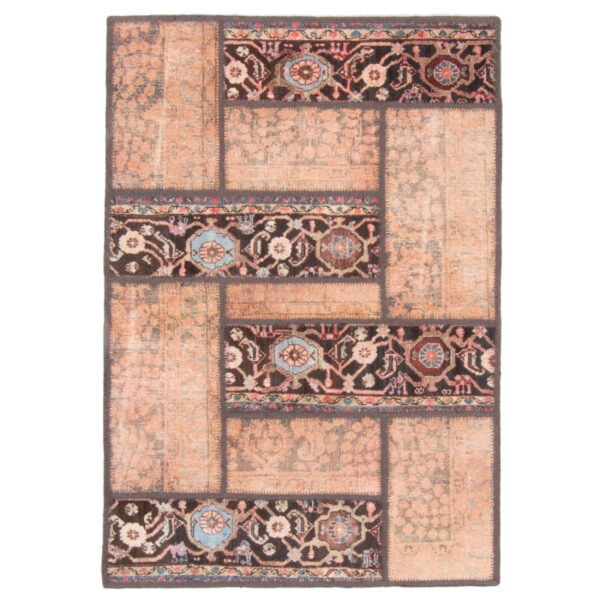 Vintage Persian Hand-Knotted Patchwork Carpet Panah