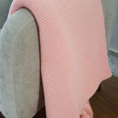 Soft & Light Plaid Knitted Throw for Sofa & Bed Model Classic