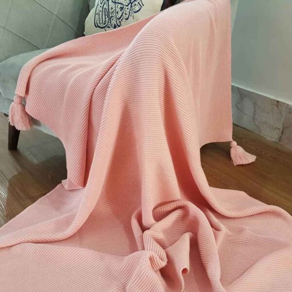 Plaid Knitted Throw for Sofa & Bed Model Classic