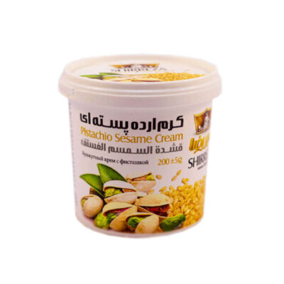 Shirreza Tahini Creamy Sesame Sauce with Pistachio Flavor – Persian Ardeh, 200g (5x)
