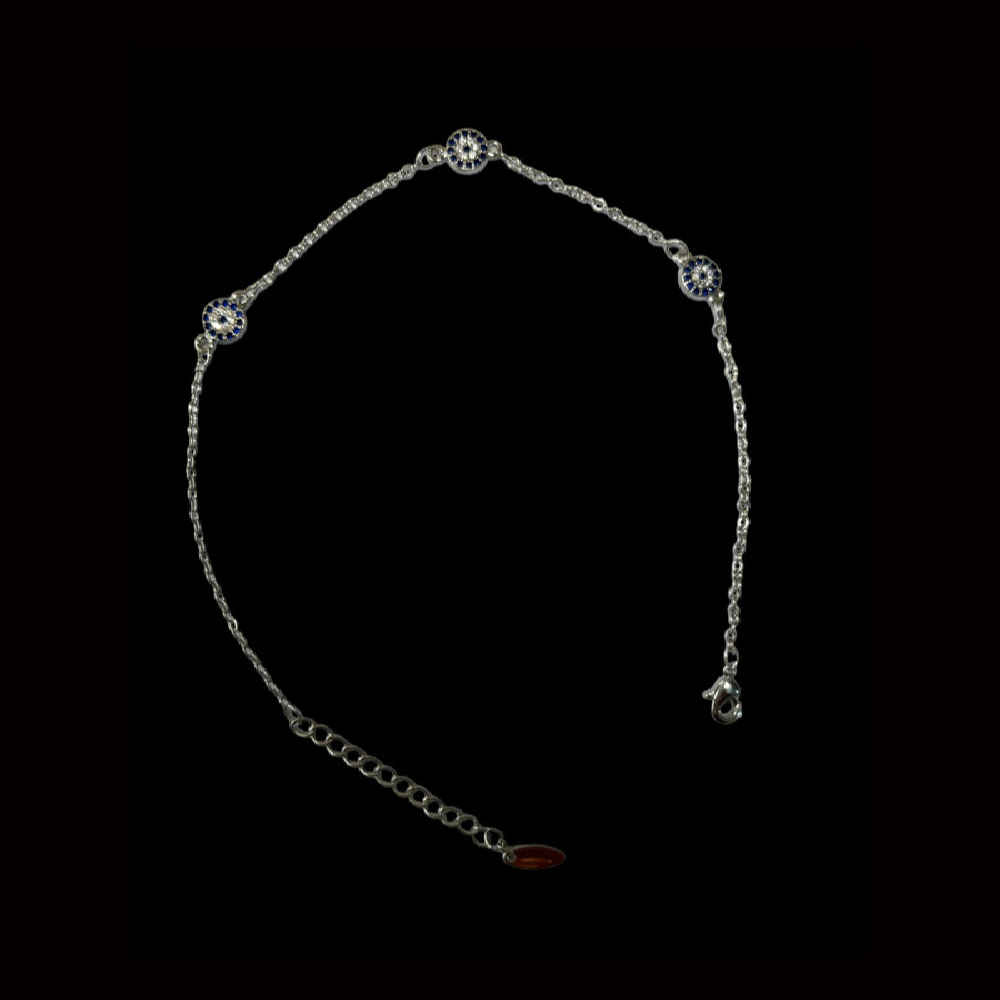 Steel Cheshm Nazar Ankle Bracelet Model Delroba