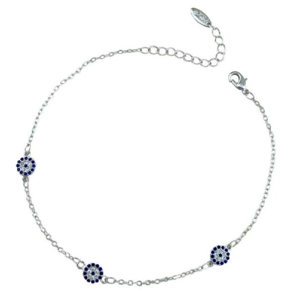 Steel Cheshm Nazar Ankle Bracelet Model Delroba