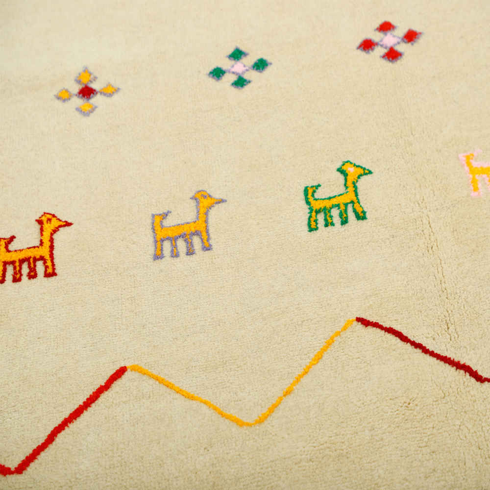 Persian Gabbeh Wool Rug Handwoven in Shiraz Golabetoon