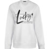 Woman's Casual Crew Neck Sweatshirt Model Lucky