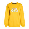 Woman's Yellow Casual Sweatshirt Model Power Girl