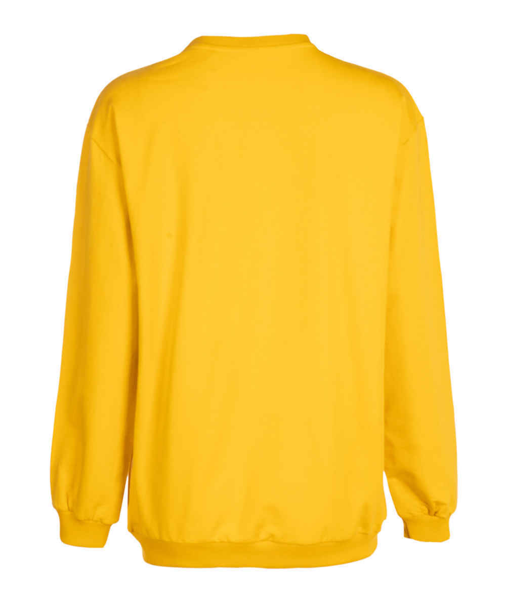 Yellow Black Printed Sweatshirt for Women