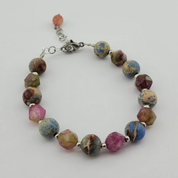 Beaded Bracelet for Women – African Turquoise & Jade Gemstones