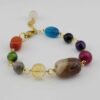 Beaded Bracelet for Women – Amethyst & Agate Chakra Gemstones