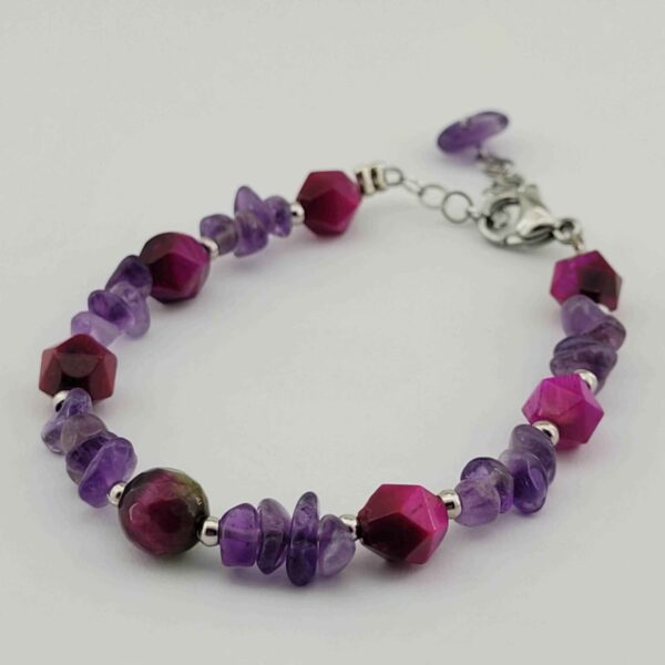 Beaded Bracelet for Women – Amethyst Gemstone
