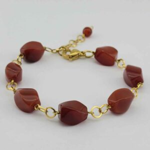 Women's Brown Agate Gemstone Bracelet