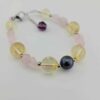 Beaded Bracelet for Women – Citrine and Rose Quartz Gemstones