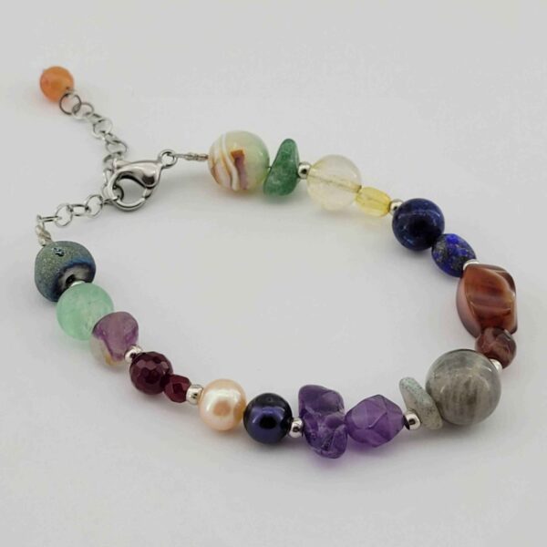 Beaded Bracelet for Women – Colorful Chakra Stones