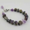 Beaded Bracelet for Women – Fire Agate & Amethyst Gemstones
