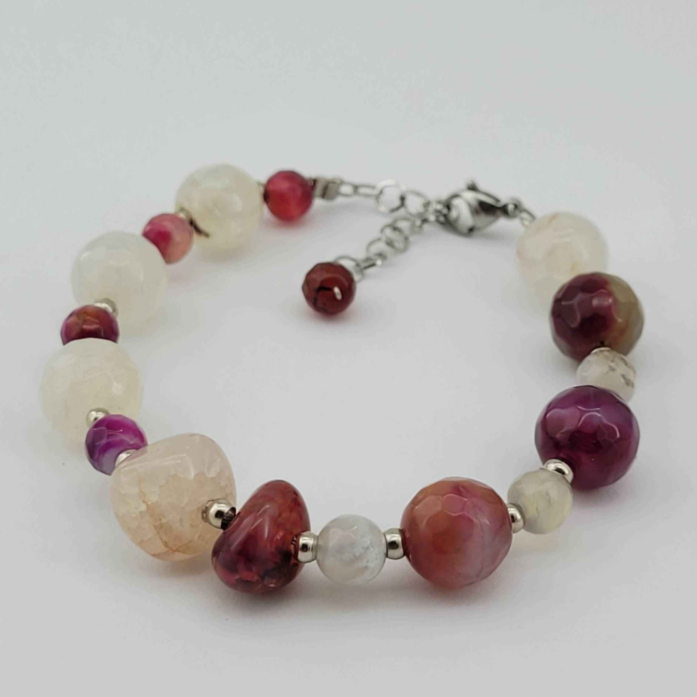 Beaded Bracelet for Women – Hakik & Quartz Gemstones