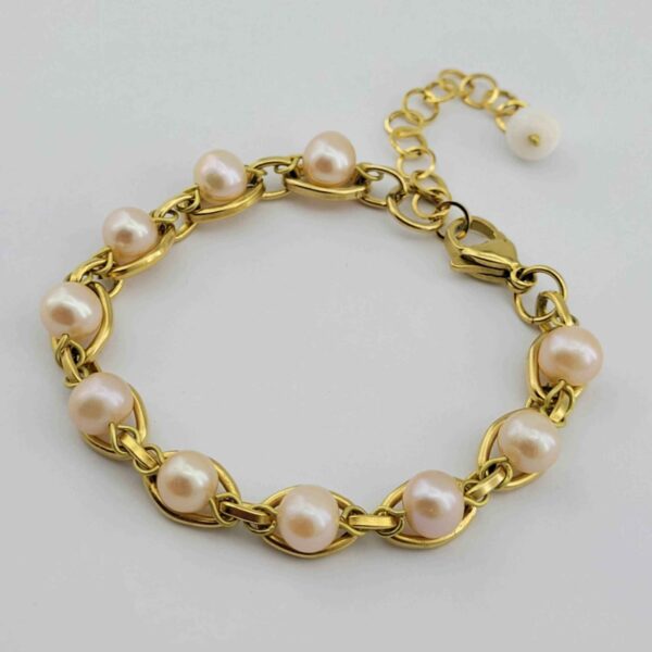 Beaded Bracelet for Women – Pearl Gemstone