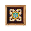Ceramic Wall Key Holder - with Wooden Frame Model Sima