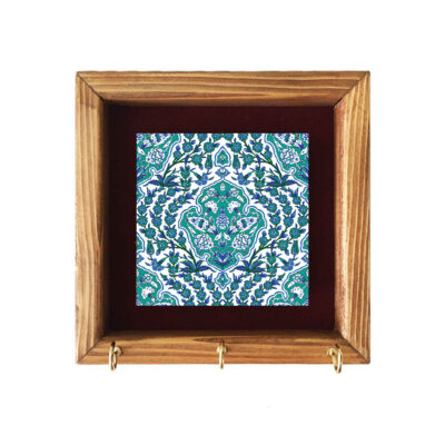 Ceramic Wall Key Holder – with Wooden Frame &Model Traditional