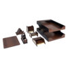 Wooden Desk Organizer Accessories Set - Model Diplomat (7pcs)