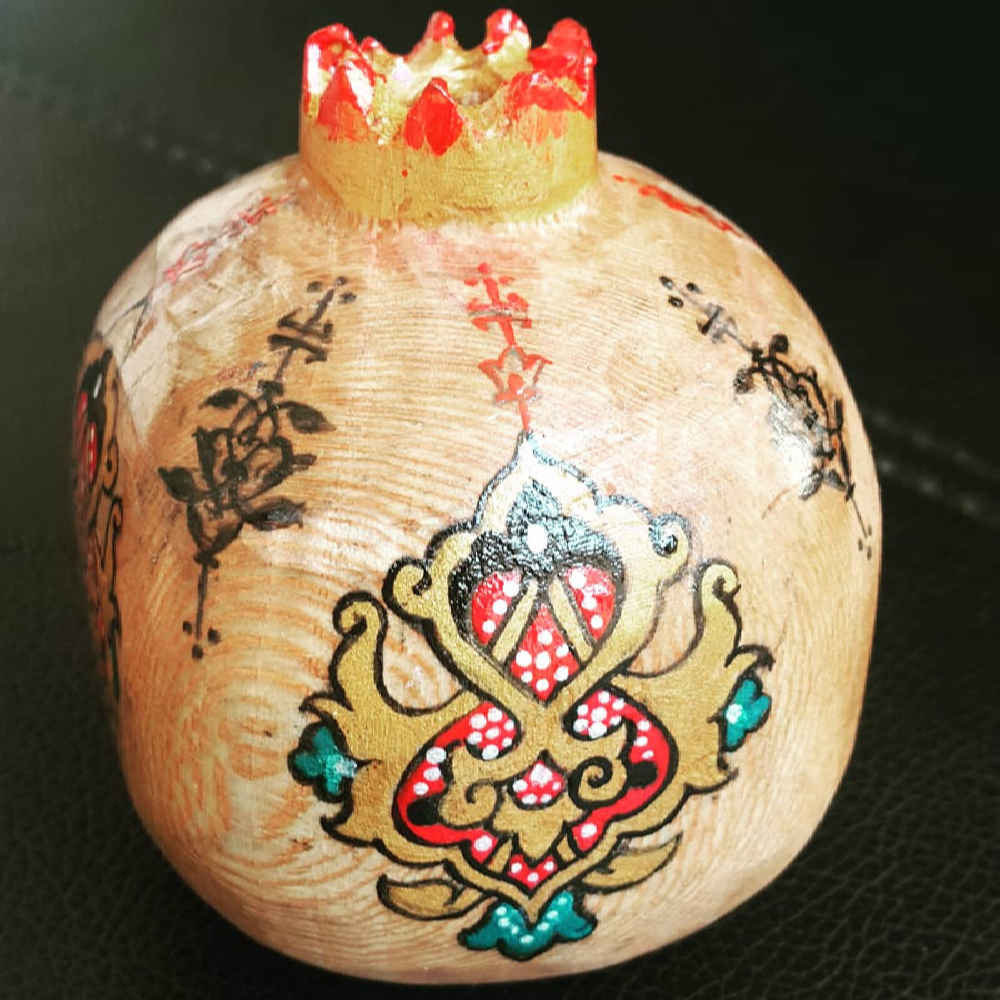 Persian Wooden Incense Holder – Model Anar (Set of 2)