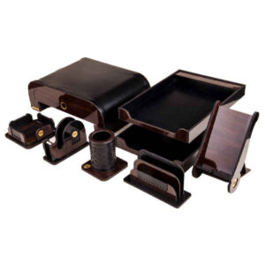 Wooden Office Desk Accessories Model Farnaz (8pcs)