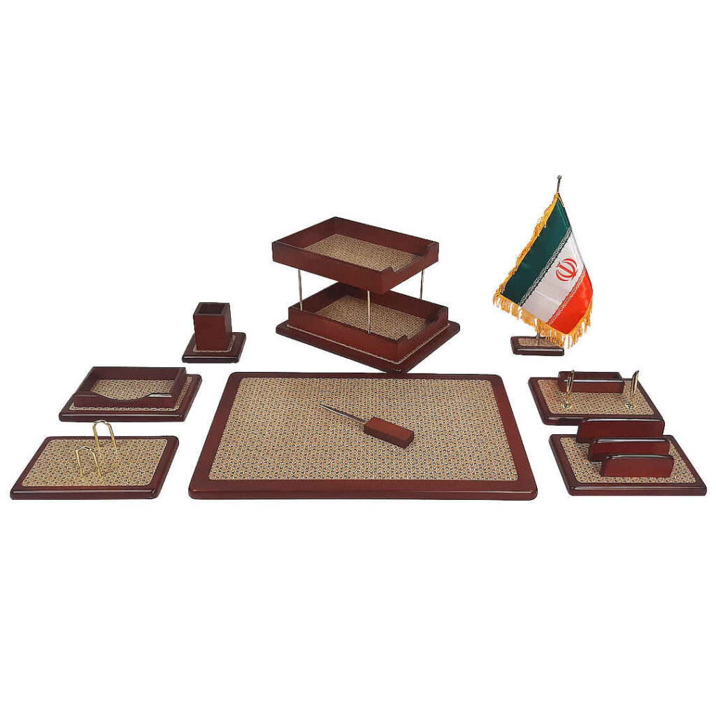 Wooden Office Desk Organizer Accessories – Model Modalin (9pcs)