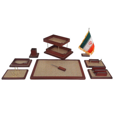 Wooden Office Desk Organizer Accessories – Model Modalin (9pcs)
