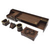 Wooden Office Desk Organizer Accessories - Model Parseh (6pcs)