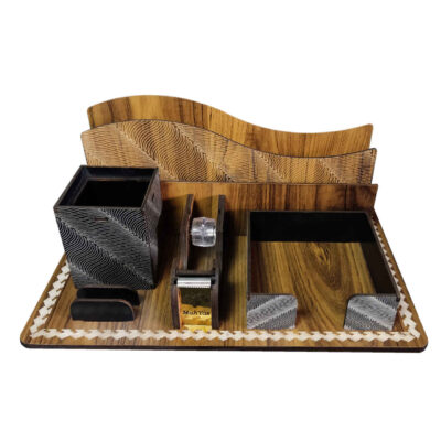 Wooden Office Desk Organizer – Model Mahyas