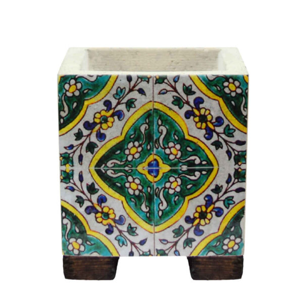 Decorative Persian Square Concrete Vase Model Kaashi