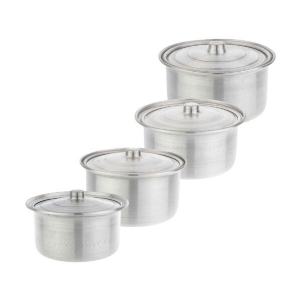 Outdoor Camping Pot – Lightweight, Campfire Compatible, Set of 4