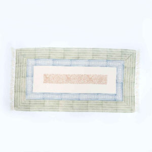 Block Printed Linen Table Runner Model Golabtoon