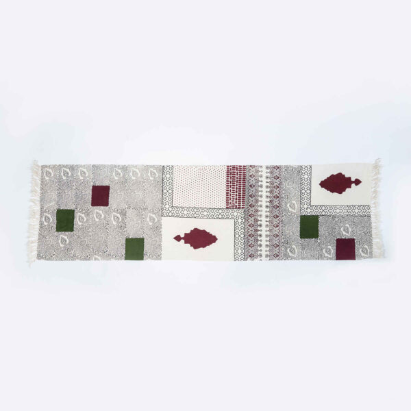 Handcrafted Linen Block Print Table Runner Ilkhaani
