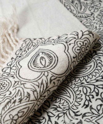 Handcrafted Linen Block Print Table Runner Ilkhaani